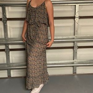 BACKSTAGE FLORAL LONG MAXI DRESS